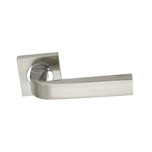 Darcel Lever Handles on Round Rose and Back Plate