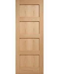 Shaker Untreated 4 Panel Oak Internal Door LPD