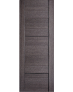 Internal Fire Door Ash Grey Vancouver 5 Panel Prefinished FD30