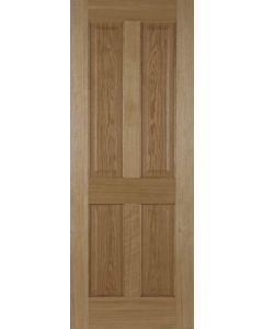 Internal Door Recessed Oak 4 Panel non Raised Mouldings Untreated 