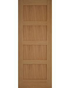 Internal Door Oak Contemporary 4 Panel Untreated