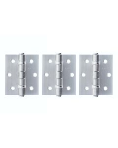 Atlantic Ball Bearing Hinges 3" x 2.5" x 2.5mm set of 3 - Satin Chrome A2HB32525SC(3) 