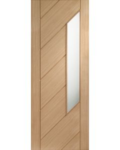 Internal Door Oak Monza Obscure Glass Untreated