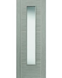 Internal Door Semi Solid Core Tigris Lava with Clear Glass Prefinished
