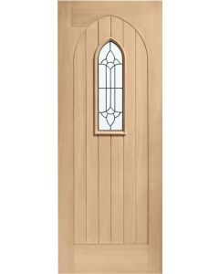 External Door Triple Glazed Oak Westminster with Black Caming Mortice & Tenon