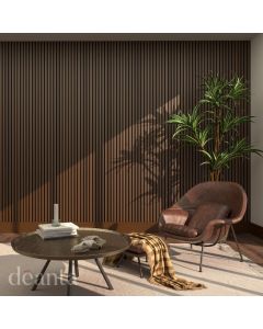 Acoustic Wall Panels Walnut Pre Finished Lifestyle Image
