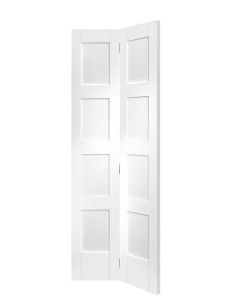 Internal Bifold Door White Primed Shaker 4 Panel