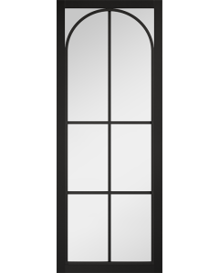 LPD Doors Black Astoria Clear Glazed Prefinished Internal Door