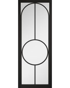 LPD Doors Black Bowery Clear Glazed Prefinished Black Internal Door