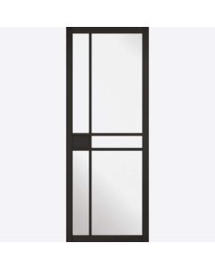 Greenwich Black with Clear Glass Prefinished Internal Door