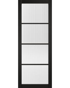 LPD Doors Soho 4L Reeded Pre-finished Black Internal Door