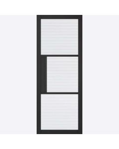 Tribeca 3L Reeded Pre-finished Black Internal Door