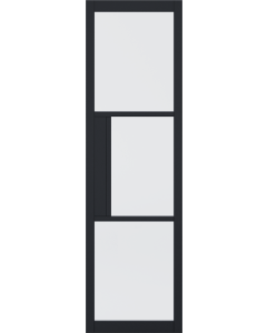 LPD Doors Black Tribeca Sidelight with Lock Block W8 with Clear Glass WTRILB2