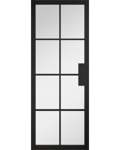 LPD Doors Malvern Clear Glazed Pre-finished Black Internal Door MALBLA