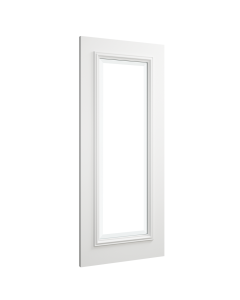 Deanta Blenheim White Primed Internal Door Glazed with Clear Single-Sided Bevelled Glass 35BLEGWHP