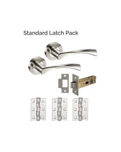 JB Kind Boston Internal Door Handle Pack Satin Chrome Polished Chrome Dual Finish