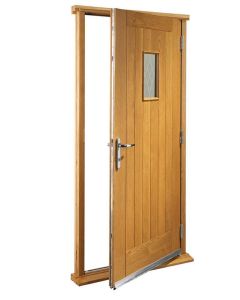 External Oak Chancery Timber Doorset Prefinished medium light oak (33inch)  