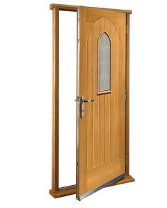 External Oak Westminster Timber Doorset Prefinished medium light oak (33") - Out Of Stock Until Further Notice