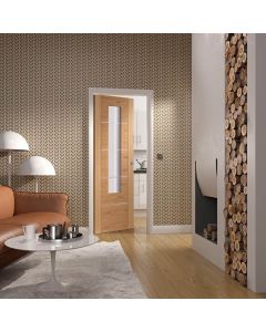 Internal Door Oak Portici Clear Glass Pre Finished XL Joinery