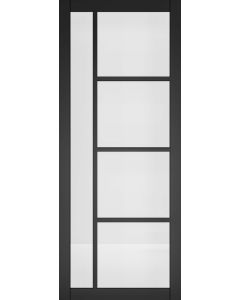 Deanta Brixton Black Prefinished Clear Glazed Internal Door 35BRIGBLP