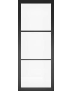Deanta Camden Black Prefinished Clear Glazed Internal Door