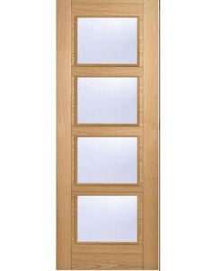 Vancouver Oak Central Glazed 4 LIght Oak Internal Door by LPD Doors