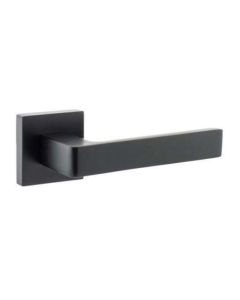 Montana Designer Lever on Square Rose Matt Black Door Pack