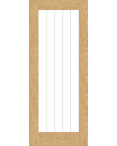 Cottage Untreated Clear Glass Oak Internal Door | Oakwood Doors