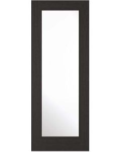 Internal Door Black Diez with Clear Glass Prefinished