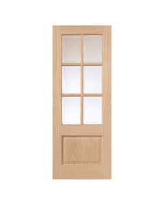 JB Kind Dove Oak Clear Glazed Internal Door Untreated