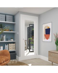 Ely White Primed Clear Glass 1 Lite Full Lifestyle image
