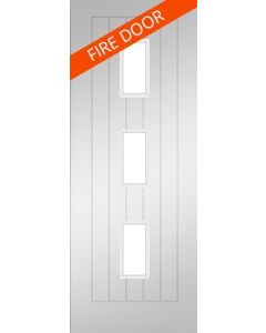 Internal FIRE DOOR Solid White Primed Unglazed Ely
