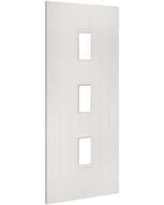 Internal Door Solid White Primed Ely Clear Glazed