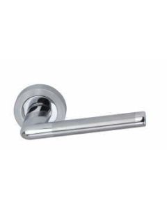 Internal Door Handle Fleur on Round Rose