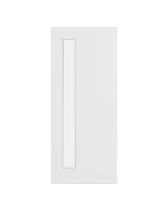 Deanta Flush White Primed Option 06 Clear Glass Fire Door FD30