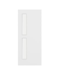 Deanta Flush White Primed Option 07 Clear Glass Fire Door FD30