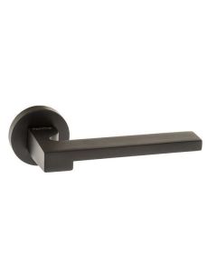 Door Handle Ginevra Matt Black Round Rose