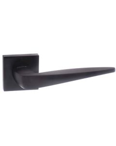 Internal Door Handle Foglia Forme Designer Lever on Contempo MATT BLACK