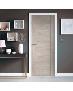 Internal Door Laminate Light Grey Alabama Fumo Wood Effect Prefinished
