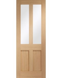 XL Joinery Malton Shaker Internal Oak Door with Clear Glass Untreated