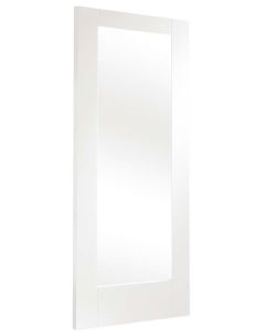 Internal Fire Door White Primed Pattern 10 Clear Glass FD30