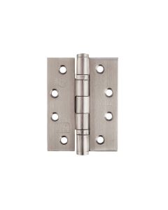 Stainless Steel BSEN1935 Grade13 Hinges Pair of 102*76*3mm - Square Hinges for FD30 and FD60