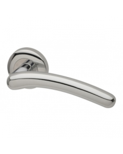 Internal door Handle Omega Lever on Round Rose Polished Chrome