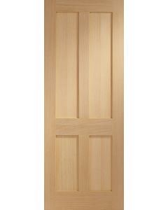 XL Joinery Victorian Shaker 4 Panel Internal Oak Fire Door Untreated INTOVICSHAFD