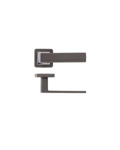 Internal Door Handle Invictus Matt Satin Black on Square Rose