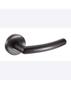 Internal Door HARDWARE PACK Phoenix On Round Rose MATT BLACK LPD