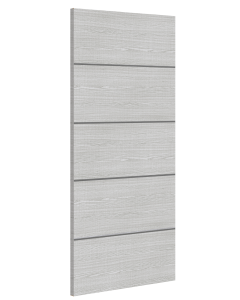 Internal Fire Door Flush Light Grey Ash With Horizontal Dark Grey Ash Inlay Prefinished - FD30