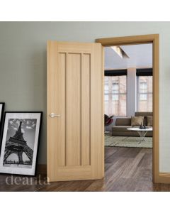 Internal Door Oak Norwich 3 Panel Untreated LIFSTYLE