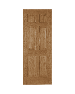 PM Mendes Oak 6 Panel Recessed Fire Door FD30 Untreated