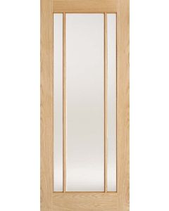 Internal Door Oak Lincoln 3 Light Obscure Glass Untreated